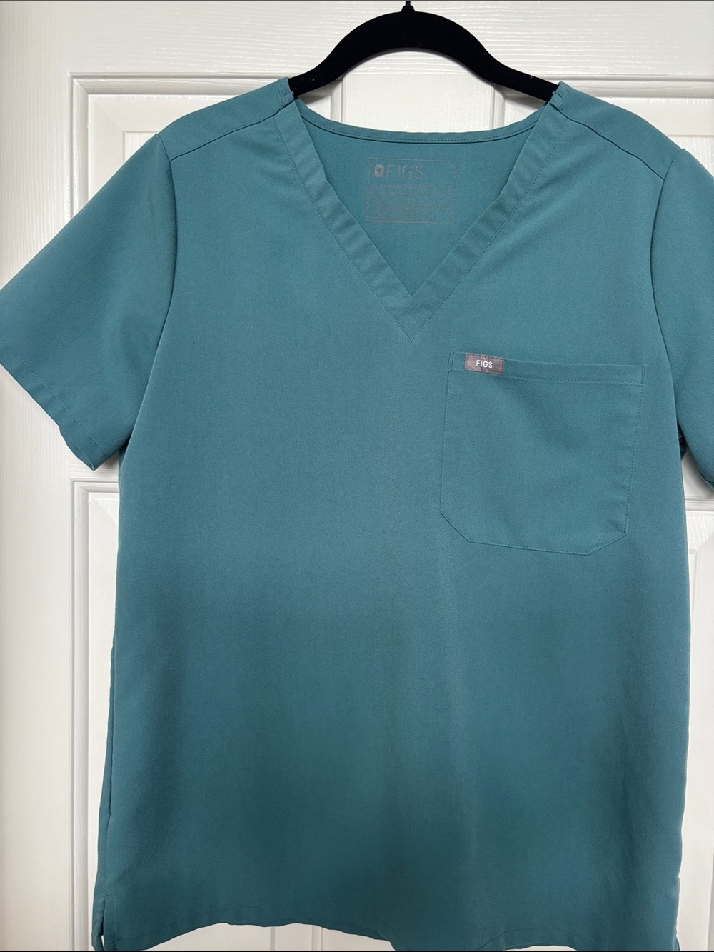 Figs Women’s Catarina Top and Zamora Jogger Scrubs in Hydrogreen